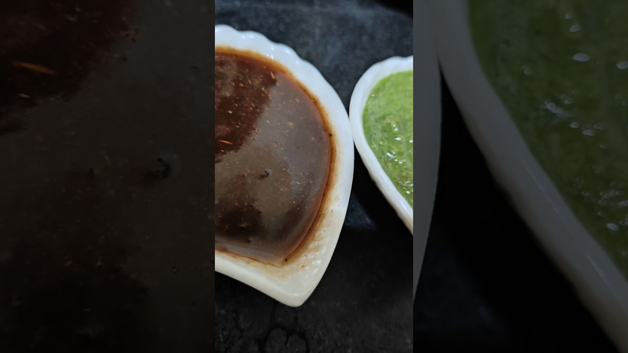 Green chutney and sweet chutney recipe. streetfood panipuri bhel