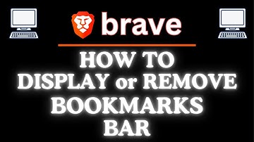 How to Display or Remove The Bookmarks Toolbar on the Brave Web Browser | PC Tutorial