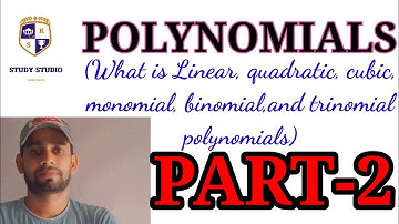 Type of polynomials| chapter 2 class 9/10||linear, quadratic polynomial,cubic polynomial||complete