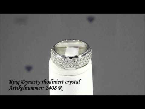 Olive Weber Ring Dynasty rhodiniert crystal mit Swarovski Elements