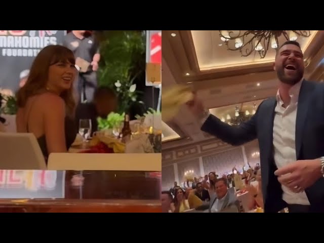 Taylor Swift and Travis Kelce Obsessing Over Each Other At Charity Auction for 3 Minutes Straight... class=