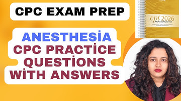 Anesthesia CPC Practice Questions with Answers || 0 series CPT Coding #cpc #cpcexam  #medicalcoding