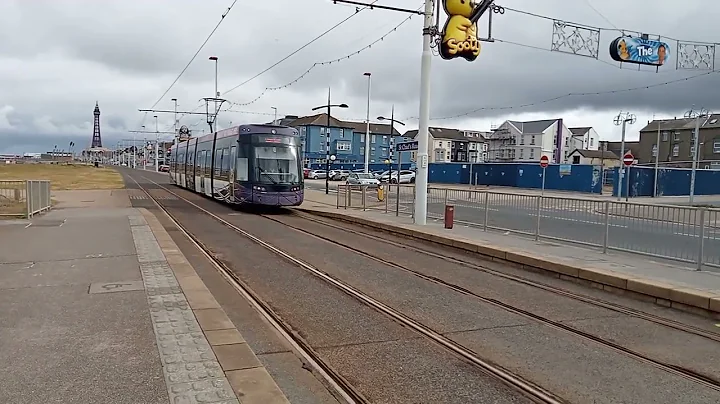 Tram arrives at st chads road tram stop today 28.5.25