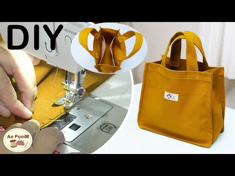 Canvas tote bag with no lining, easy