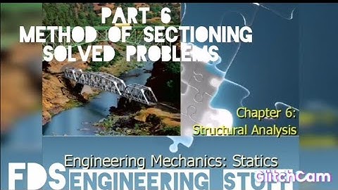 Chapter 6 |Structural Analysis |Part 6|last part| Method Section|ENGINEERING MECHANICS Statics