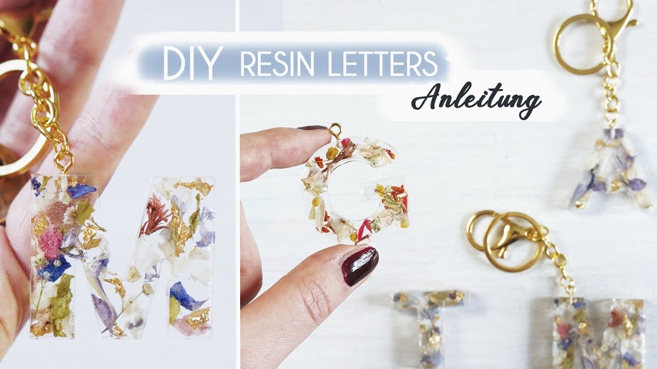 Bunte Epoxidharz Buchstaben Schlüsselanhänger – Personalisierbares Geschenk | Handmade Keychain | Kunstharz Buchstabe A–Z | Resin Buchstaben - Österreich