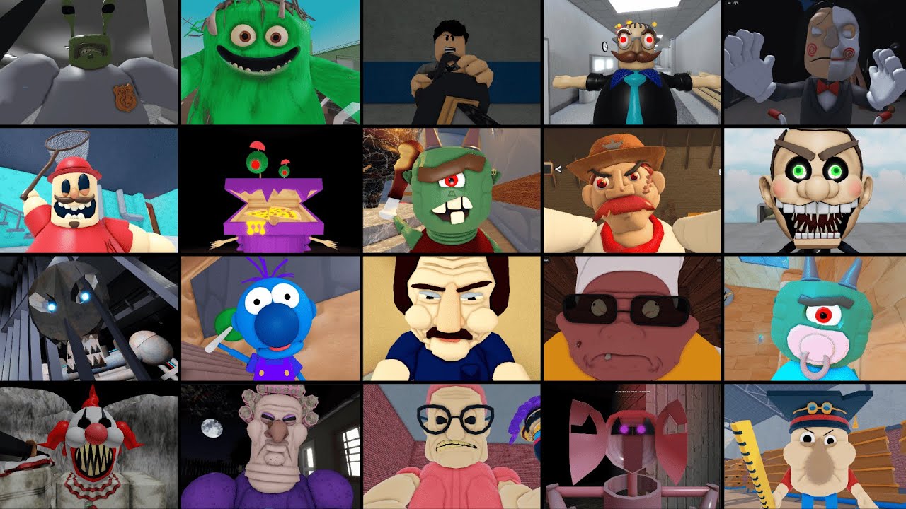 ALIEN BASE, MR FUNNY'S TOYSHOP, CARNIVAL OF TERROR, TRASH MONSTER OBBY, DHUUR, ROBLOX JUMPSCARE'S