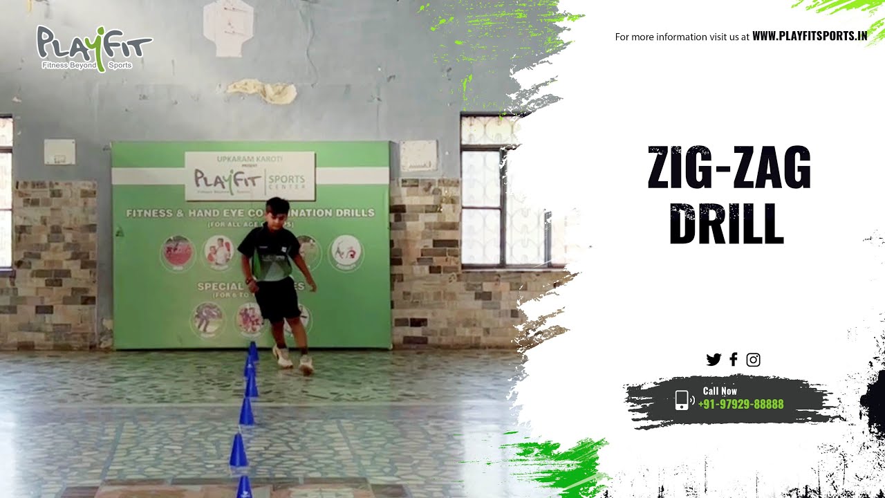 ZIG ZAG Drill Kids Activity Activity with Cones YouTube
