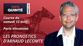 Pronostics Quinté PMU - 100% Quinté du Samedi 13 avril à Paris-Vincennes