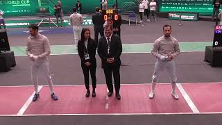 Enver YILDIRIM TUR vs SAMELE ITA- Fencing 2024 Budapest World Cup Quarter Final Men Sabre Individual