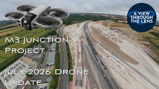 M3 Junction 9 Upgrade , July 5th 2026 Drone Progress | A34 Underpass, New Layouts & Summer Works