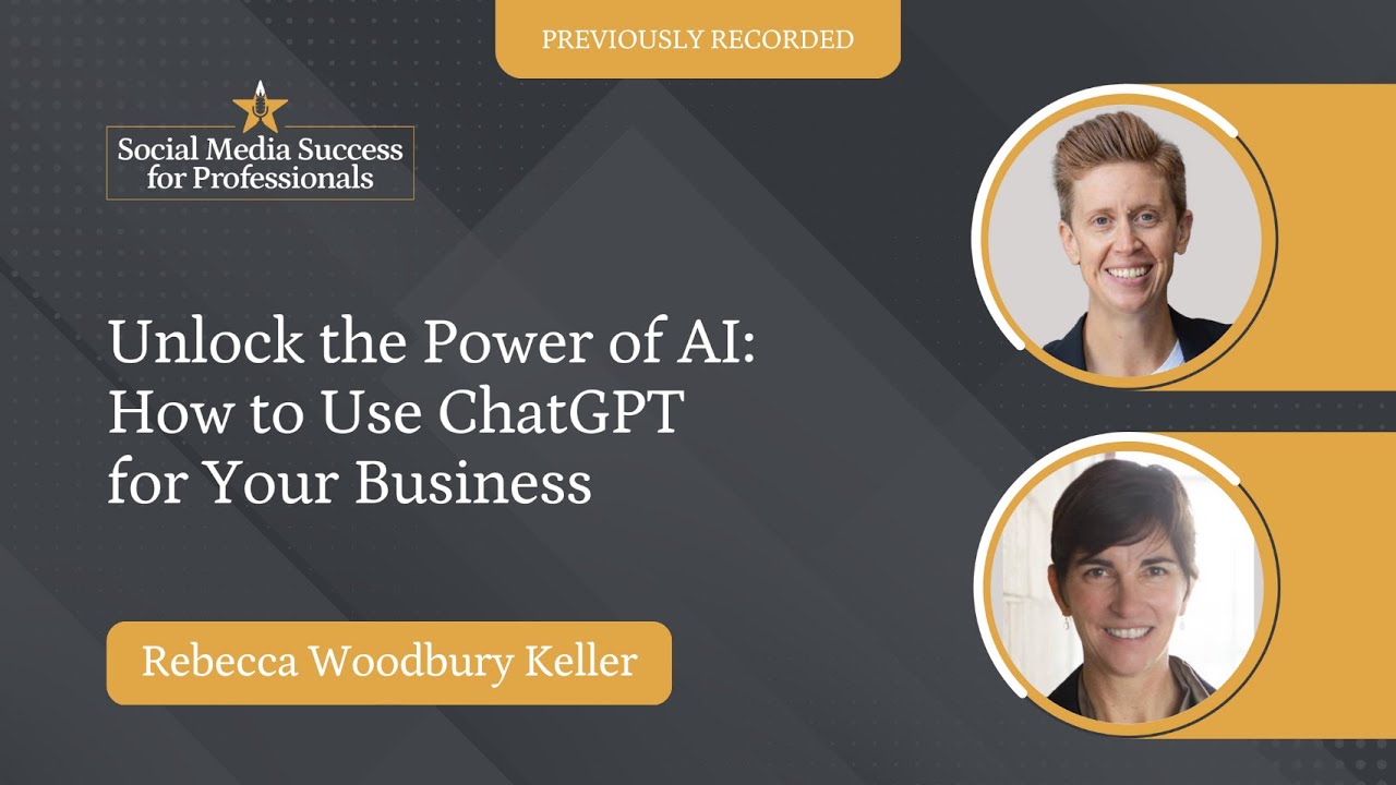REPLAY - Unlock the Power of AI: How to Use ChatGPT for Your Business ...