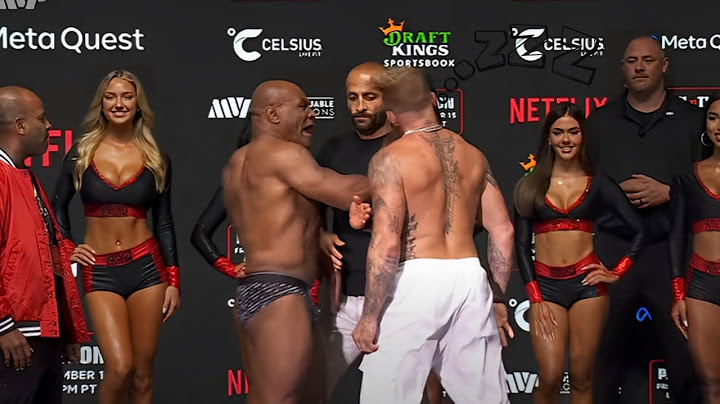 Mike Tyson B**** SLAPS Jake Paul at weigh in as ALL HELL BREAKS LOOSE On Stage!