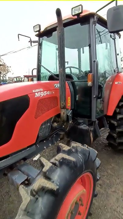 Used Kubota farm tractor 95HP 4wd with cabin original engine - YouTube