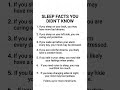 fact about sleep