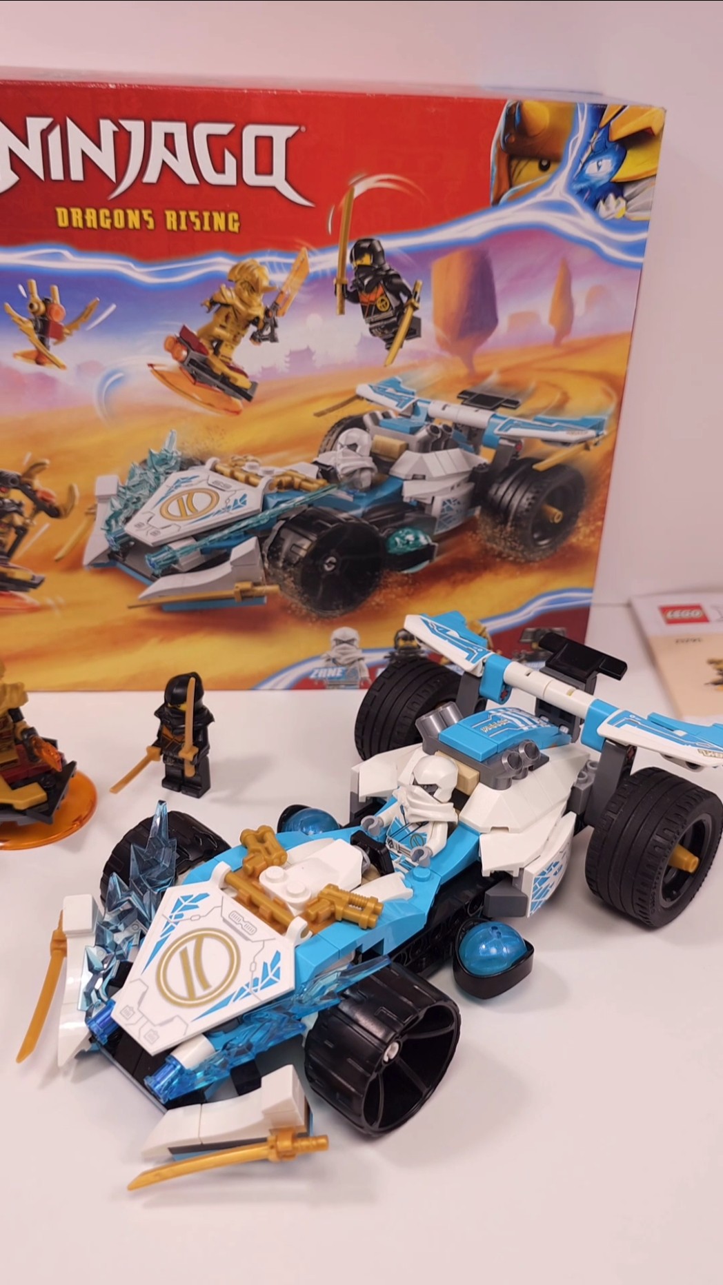 LEGO NINJAGO Dragons Rising Zane's Dragon Power Spinjitzu Race Car