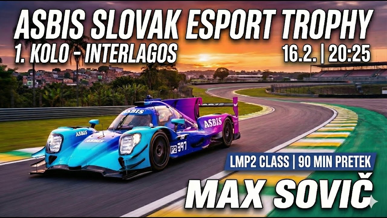ASBIS Slovak Esport Trophy 2026 | 1. kolo: Katastrofa na Interlagos (Brazília) | Le Mans Ultimate