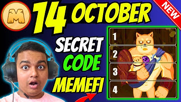 Memefi Airdrop - Memefi Listing Date | Memefi Combo Today 14 & 15 October - Memefi Secret Code Today