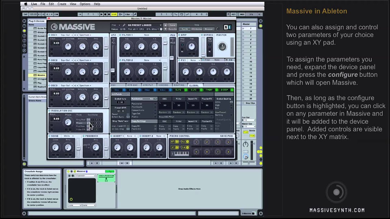 Using Ni Massive With Ableton Live Youtube