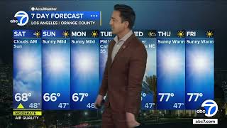 SoCal to see mild to cool temperatures Saturday. Here's what's in store for New Year's Eve