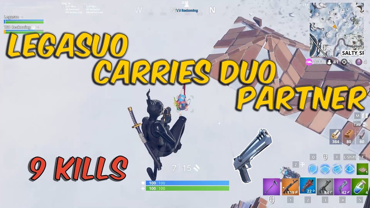 Adventures in Fortnite Duos Ep.1 | Legasuo Carries Teammate