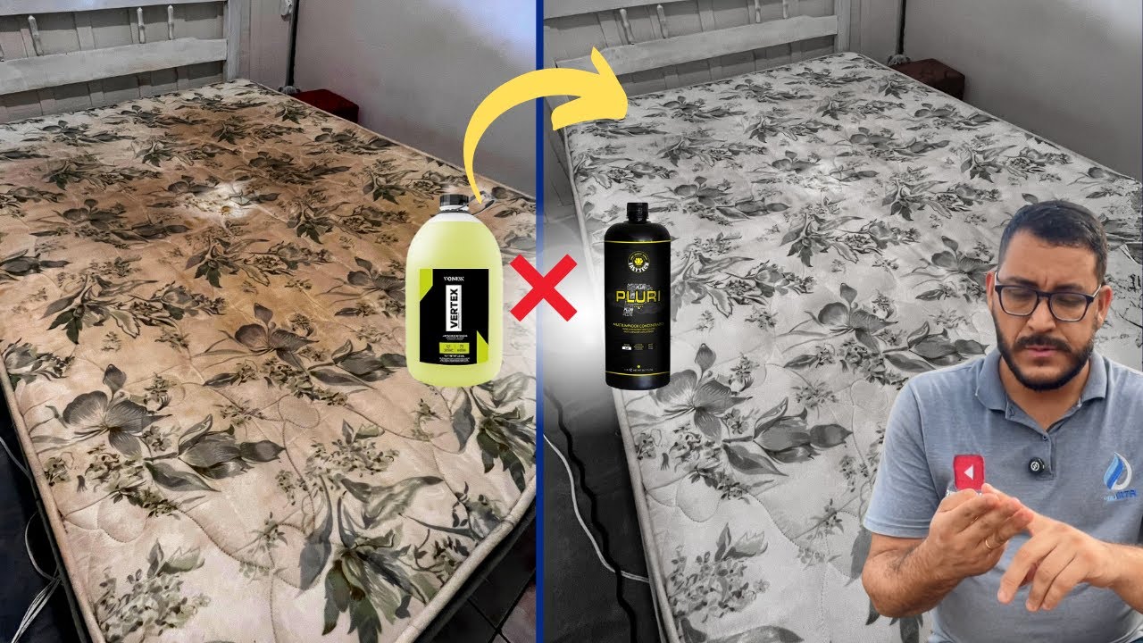 😱 FIQUEI SUPRESO COM O RESULTADO | TESTEI O PLURI X VERTEX DA VONIXX NA LIMPEZA DE COLCHÃO