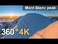 Three peaks of Mont Blanc, 360° video over Mont Blanc peak