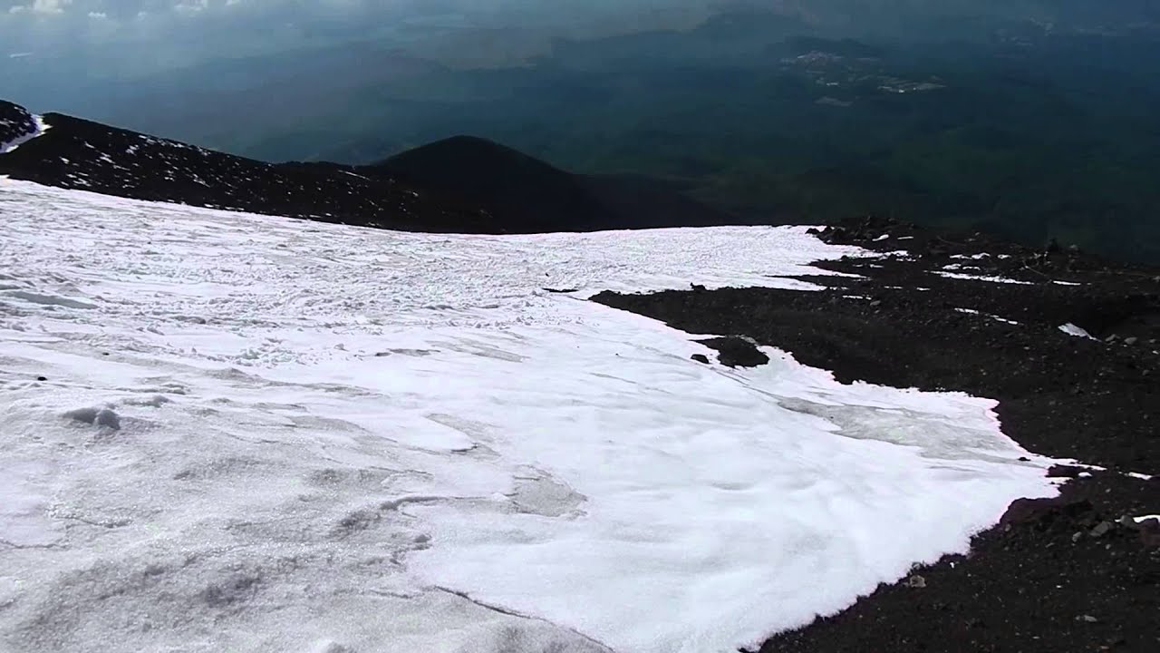富士山 万年雪山荘 雪渓 Youtube