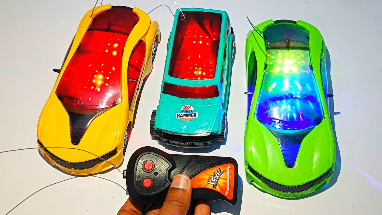 3 rc cars 1 remote control unboxing