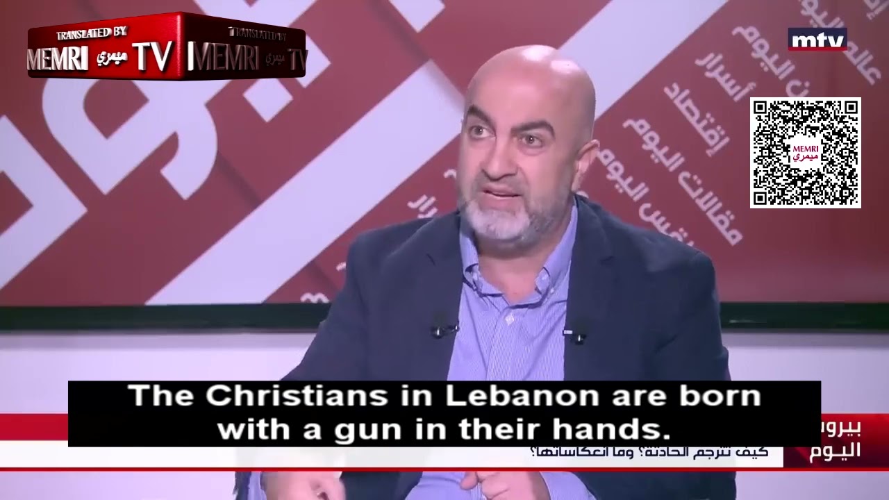 Lebanese Journalist Tony Abi Najem Christians In Lebanon Are Born With A Gun In Their Hands