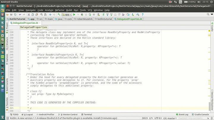 Android Kotlin Tutorial #116 - Delegated Properties - Translation Rules