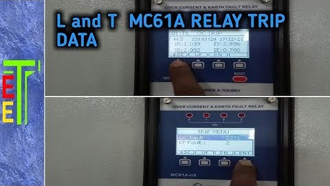 L and T mc61a relay trip data