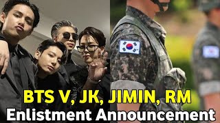 Bts Taehyung Jungkook Jimin And Rm Announce Military Enlistment 방탄소년단 2023