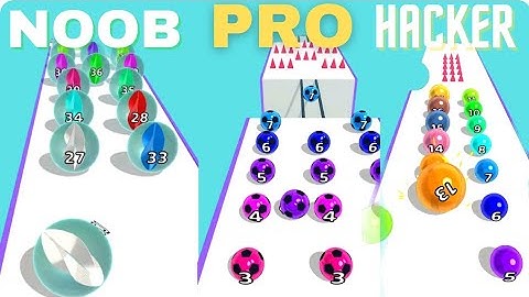 NOOB vs PRO vs HACKER in Marble Run 3D By Quick Games