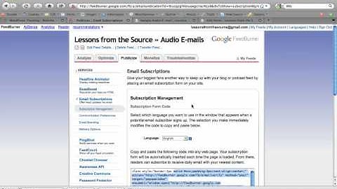 Podcasting with Feedburner + iTunes