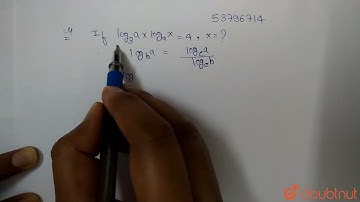 If log_(3) a xx log_(a) x = 4, then x is equal to  | 11 | LOGARITHMS | MATHS | OBJECTIVE RD SHAR...