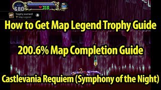 How to Get Map Legend Trophy Guide - 200.6% Map - Castlevania Symphony of the Night - Requiem