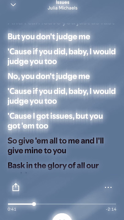 “Issues” - Julia Micheals (official lyrics) #fyp #lyrics #spotify #song #audio #music #viral #fypシ