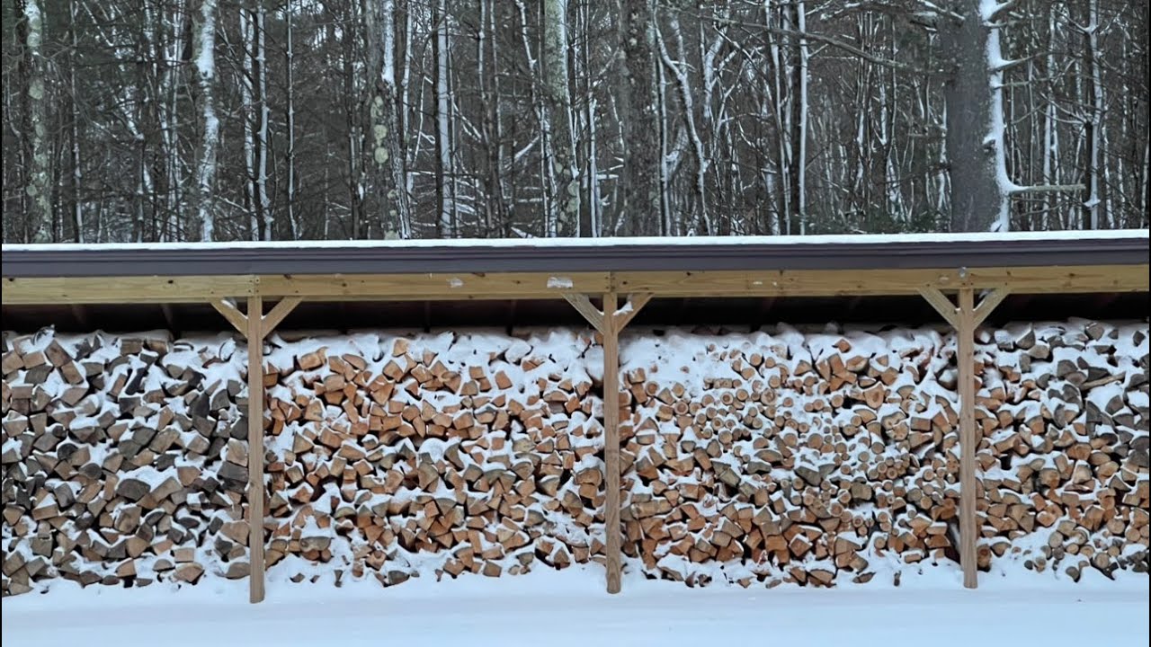 How to BUILD a FREE WOODSHED to store your FIREWOOD!!!
