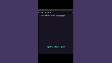 Seletor de HTML no JavaScript.