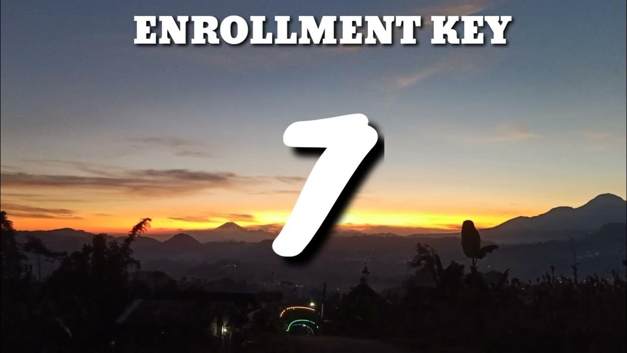 Enroll key. Enroll key