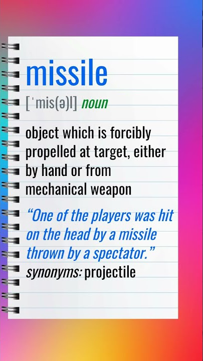 MISSILE (C1 Advanced) Learn English Vocabulary