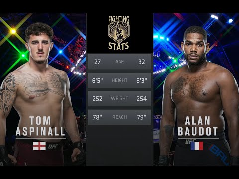 Tom Aspinall vs Alan Baudot fight footage