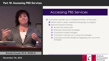 Positive Behavior Support: What Parents Need to Know! Part 18 - Accessing PBS Services