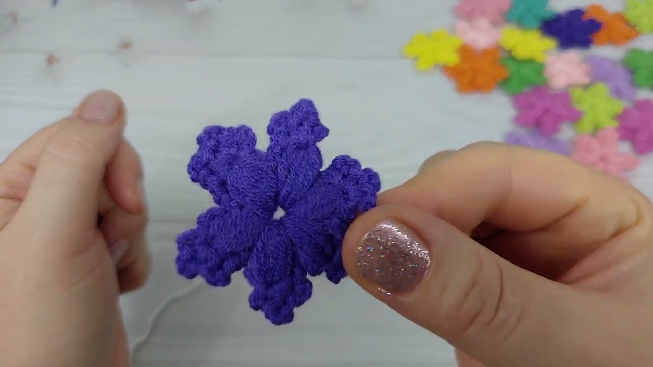 KAR TANESİ SALKIM TOKA YAPIMI/ Crochet Hair Clips