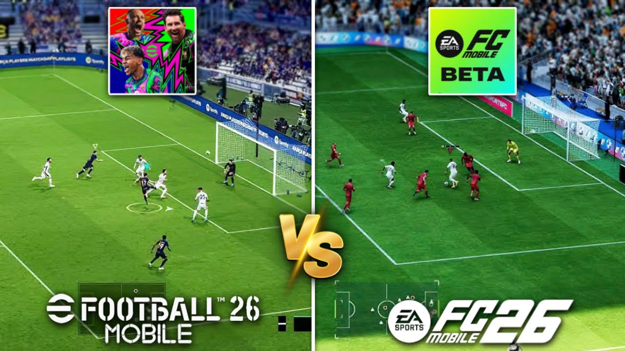 EA FC 26 Mobile против eFootball 2026 Mobile | Полное сравнение игр