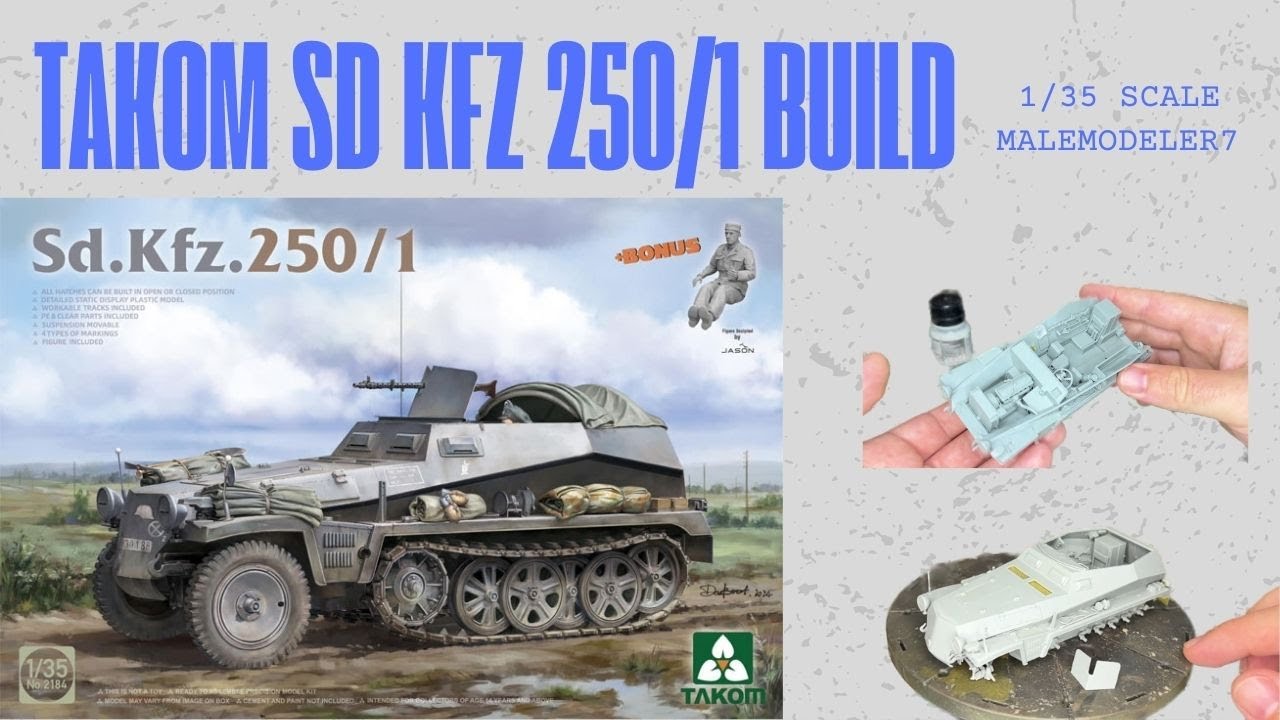 Takom's NEW 1/35 Sd.Kfz.250/1 | In-Box Kit Review - YouTube