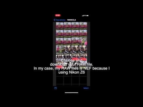 Transfer RAW files wirelessly to iPhone/iPad (Nikon Z6)