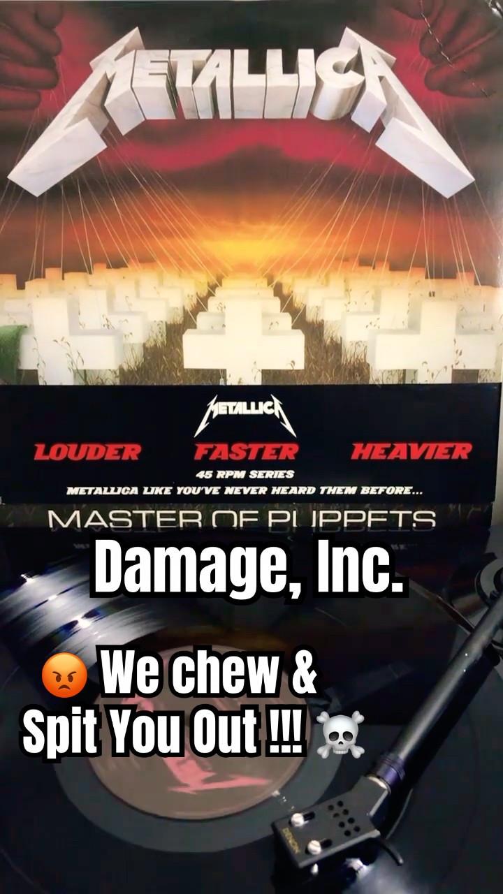 llica Damage Inc. 1986年ツアー LPレコード Metallica – Damage Inc. Tour – Vinyl (Green&Blue Splatter Clear