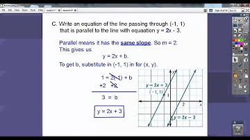 Write and Graph Equations of Lines - Section 3.5